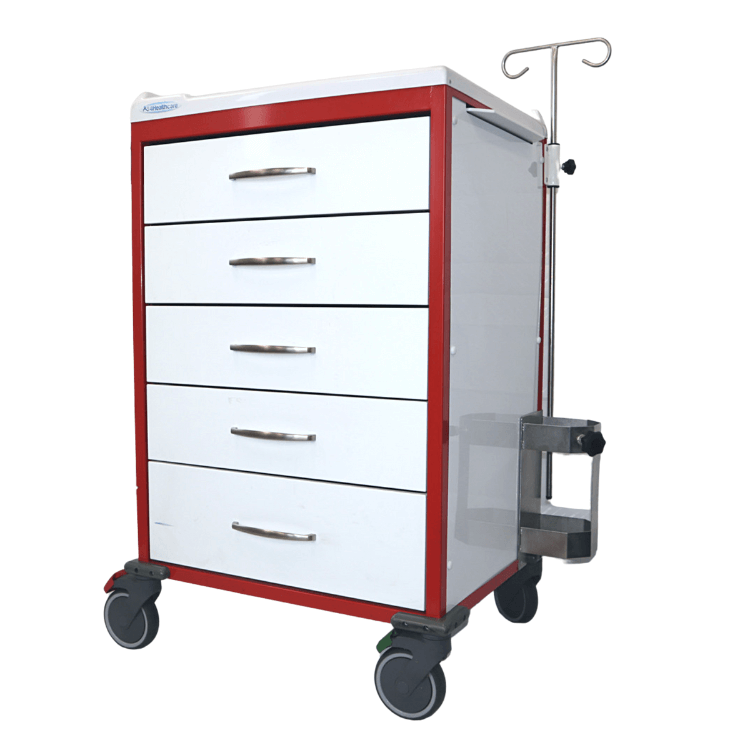 Emergency Crash Cart- 5 Drawer