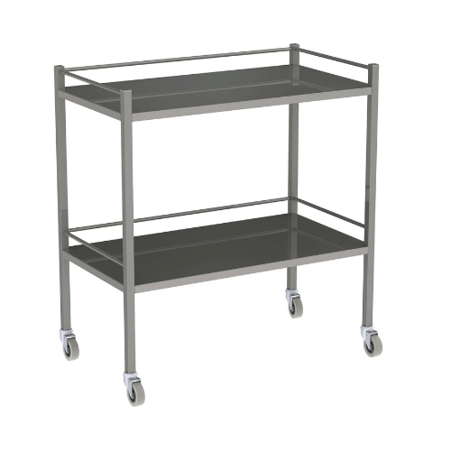 Instrument Trolley, Stainless Steel, 3 Side Rail - 900 x 490 x 900 MM