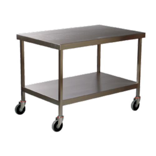 Mobile Preparation Table, Stainless Steel