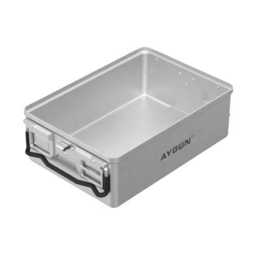Large Dental Sterilization Container - Non Perforated, 380 x 244 x 138 MM