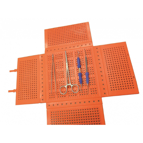 Silicone Sterilization Mat/Box 205x205x28 MM Orange