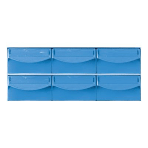 Capsa Locking Bin Kit - Mounting Component, 6 Drawer, Medical, Cart, Blue