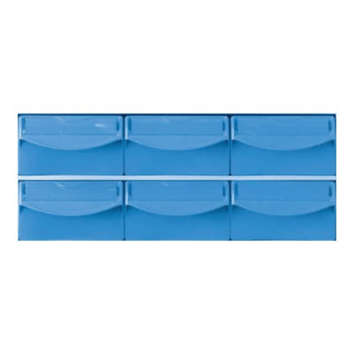 CAPSA LOCKING BIN KIT- MOUNTING COMPONENT, 6 DRAWER, MEDICAL CART, BLUE