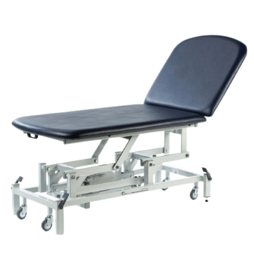 Seers Bariatric 2 Section Electric Couch - Electric Backrest and Central Locking Castors