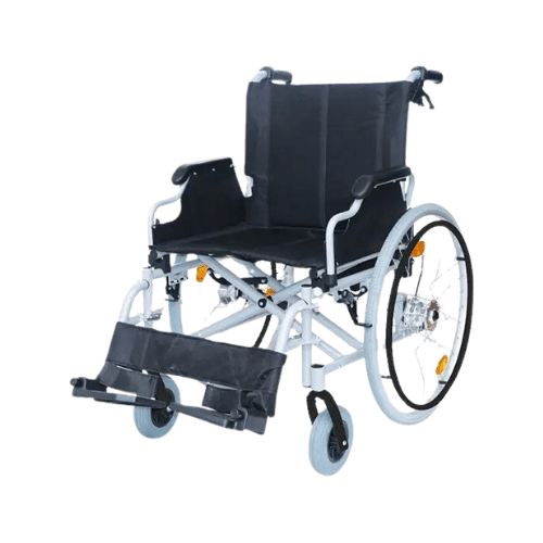 Aluminum Wheelchair - Quick Release Rear Wheel Handle Brakes Up
