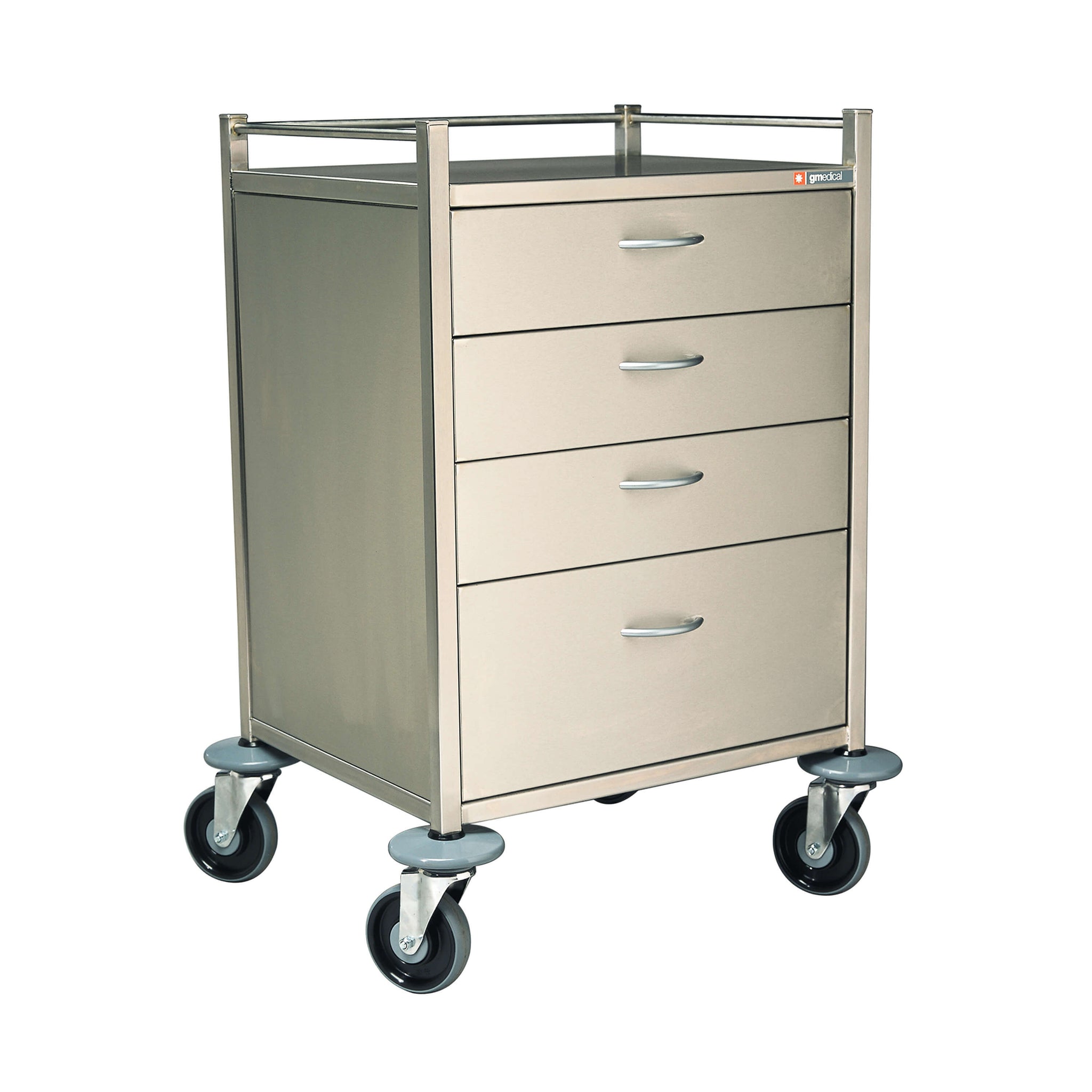 Anaesthetic Trolley - 4 Drawer, 600 X 490 X 900 mm