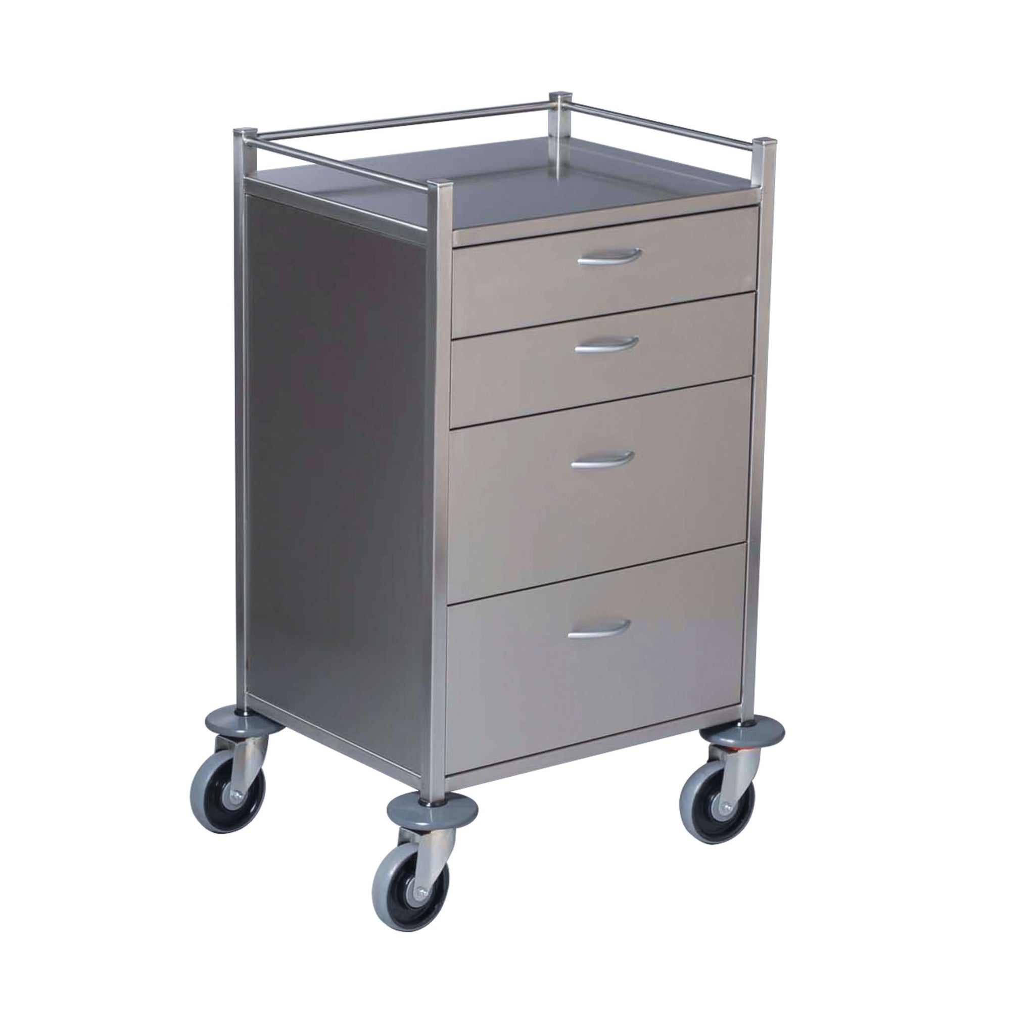 Anaesthetic Trolley - 4 Drawer, 600 X 490 X 1000 mm