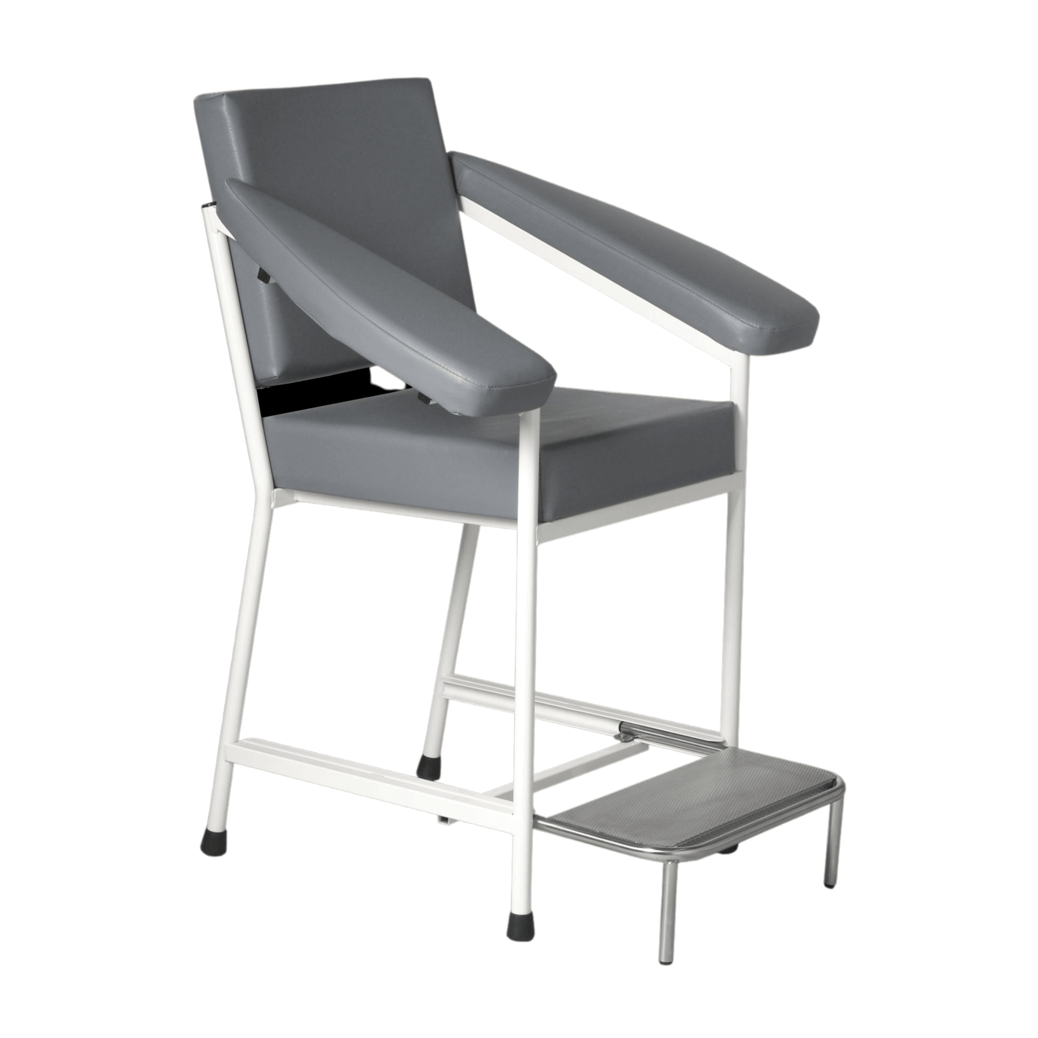 Blood Collection Chair - Sliding Foot Rest, Grey