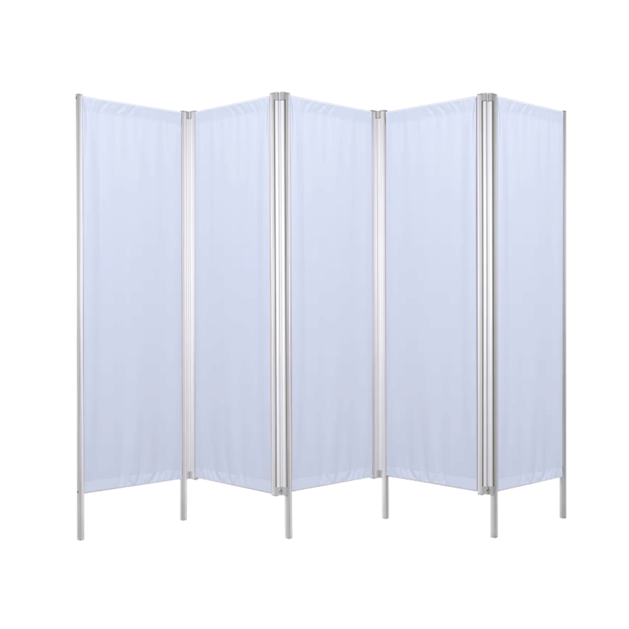 Privacy Screeen- Lightweight, Folding, 5 Section, White, 165 X 258 cm