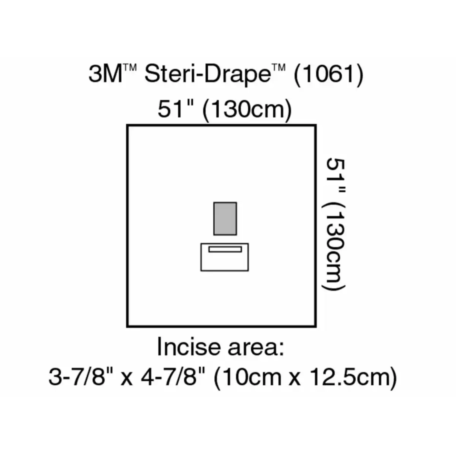 3M Steri-Drape Medium Drape with Incise Film and Pouch, 1061