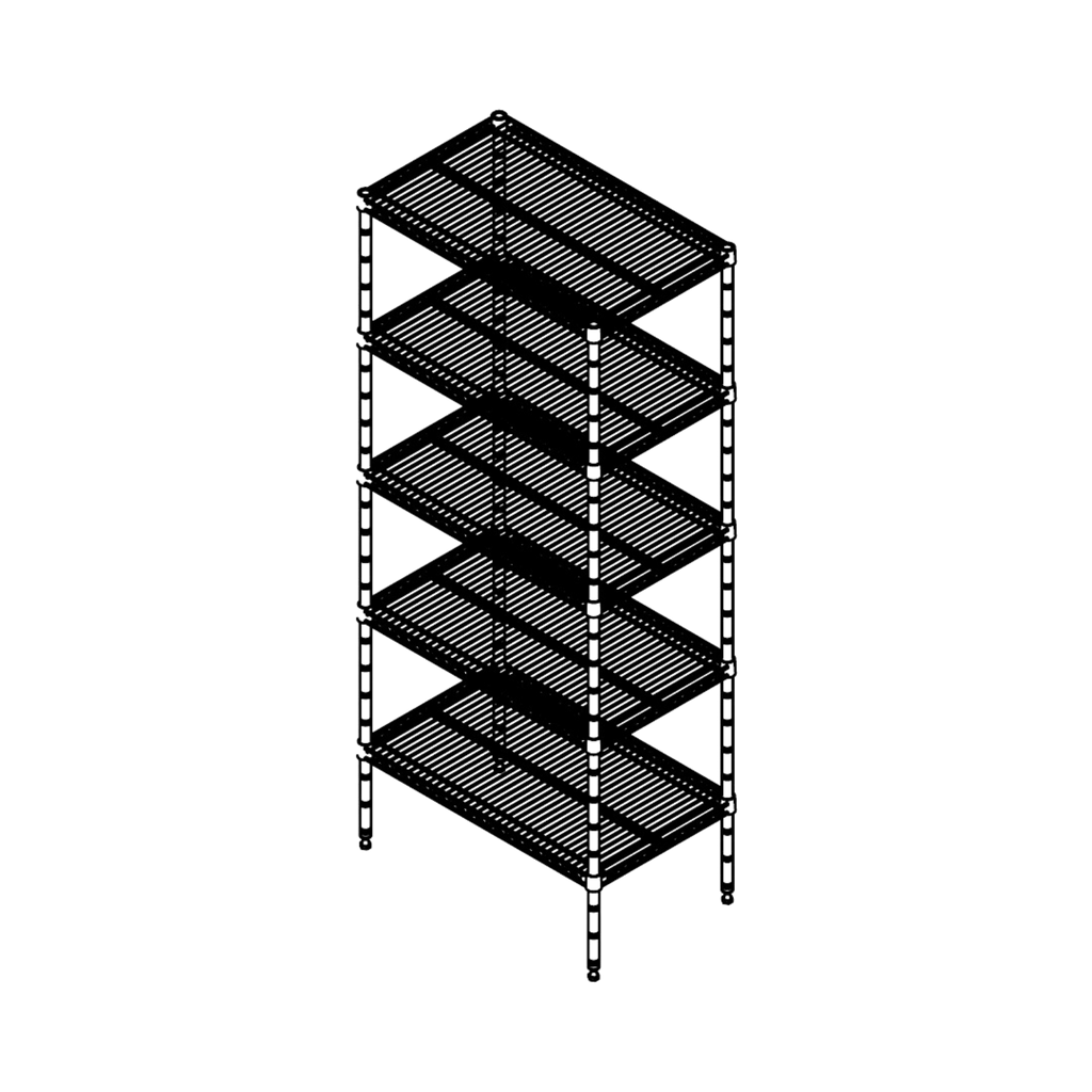 Storage Shelving Units - 460mm Depth Shelving - 5 Tier Shelf