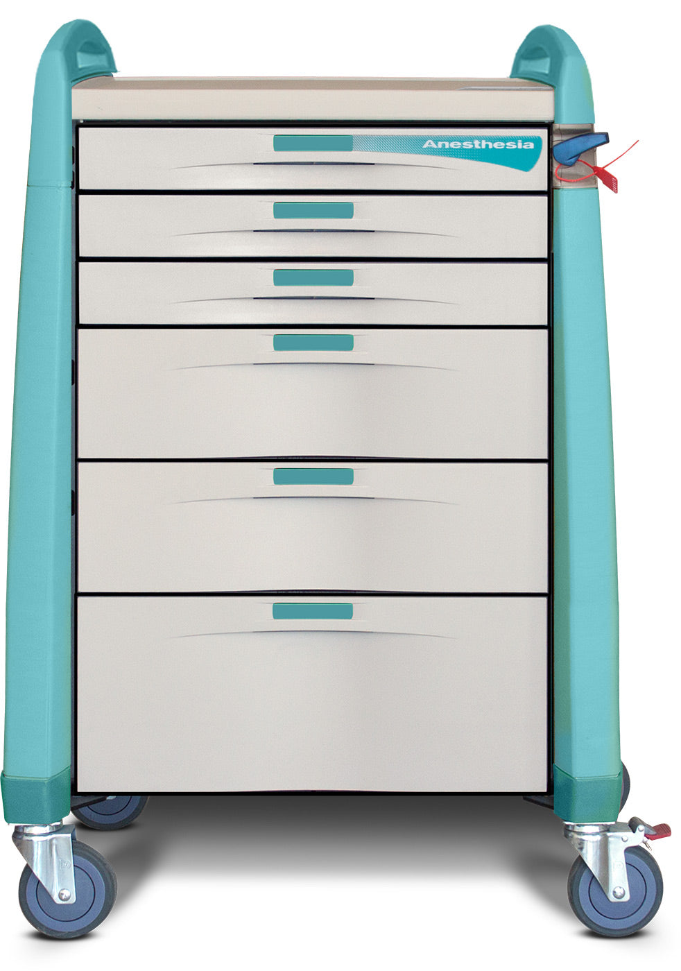 AVALO ANESTHESIA CART- KEYLESS- 10 HIGH GREEN