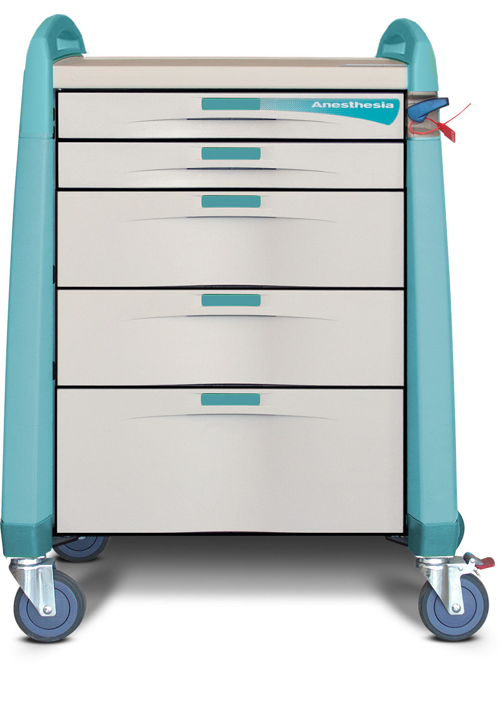 AVALO ANESTHESIA CART- KEYLESS- 9 HIGH GREEN