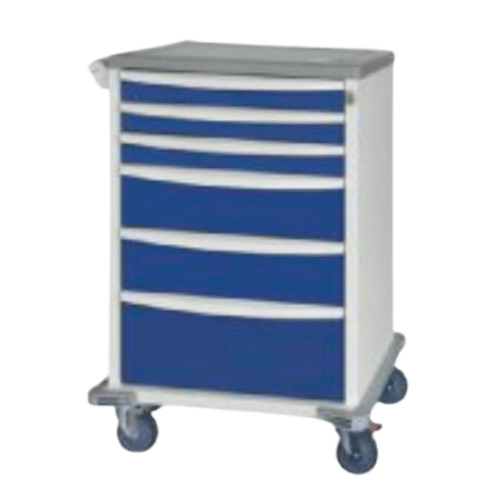 9 HIGH, I-SERIES MEDICAL CART- MARINE BLUE