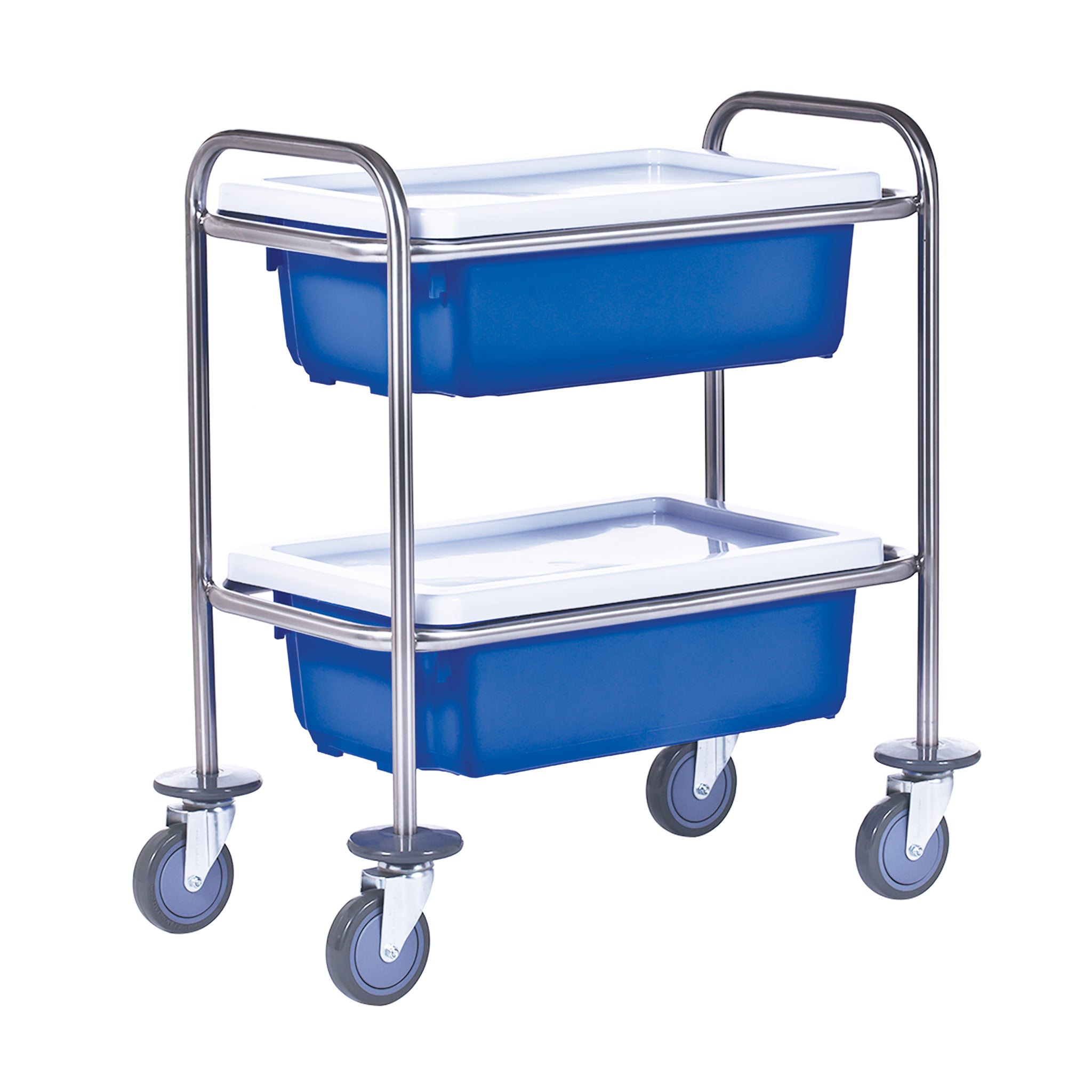 UTILITY TROLLEY - 720 X 450 X 910MM - S/STEEL FRAME WITHOUT TUBS - USE AX091-KIT