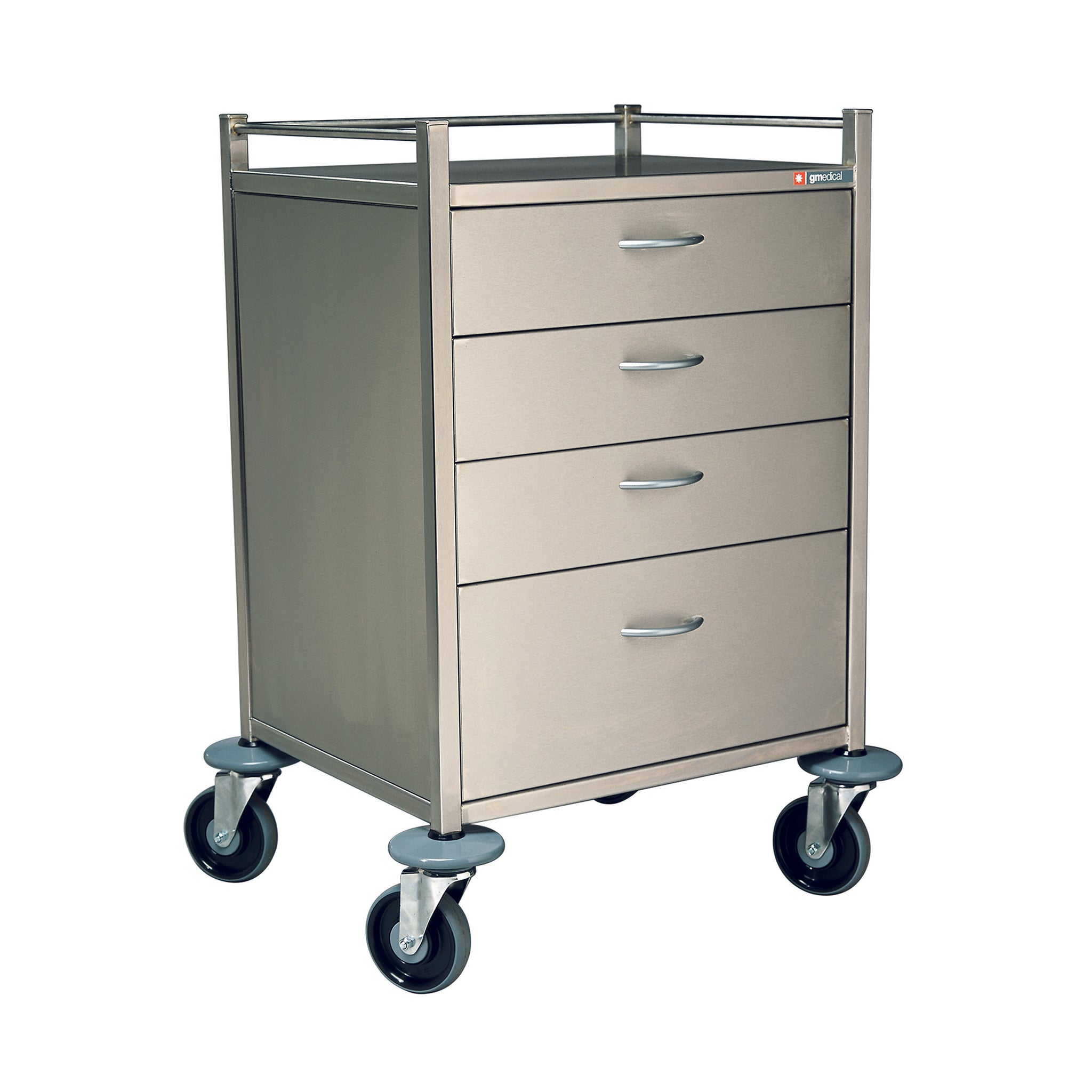 ANAESTHETIC TROLLEY-600X490X900MM 4 DRW  100MMCAST (2BR)  SCDR
