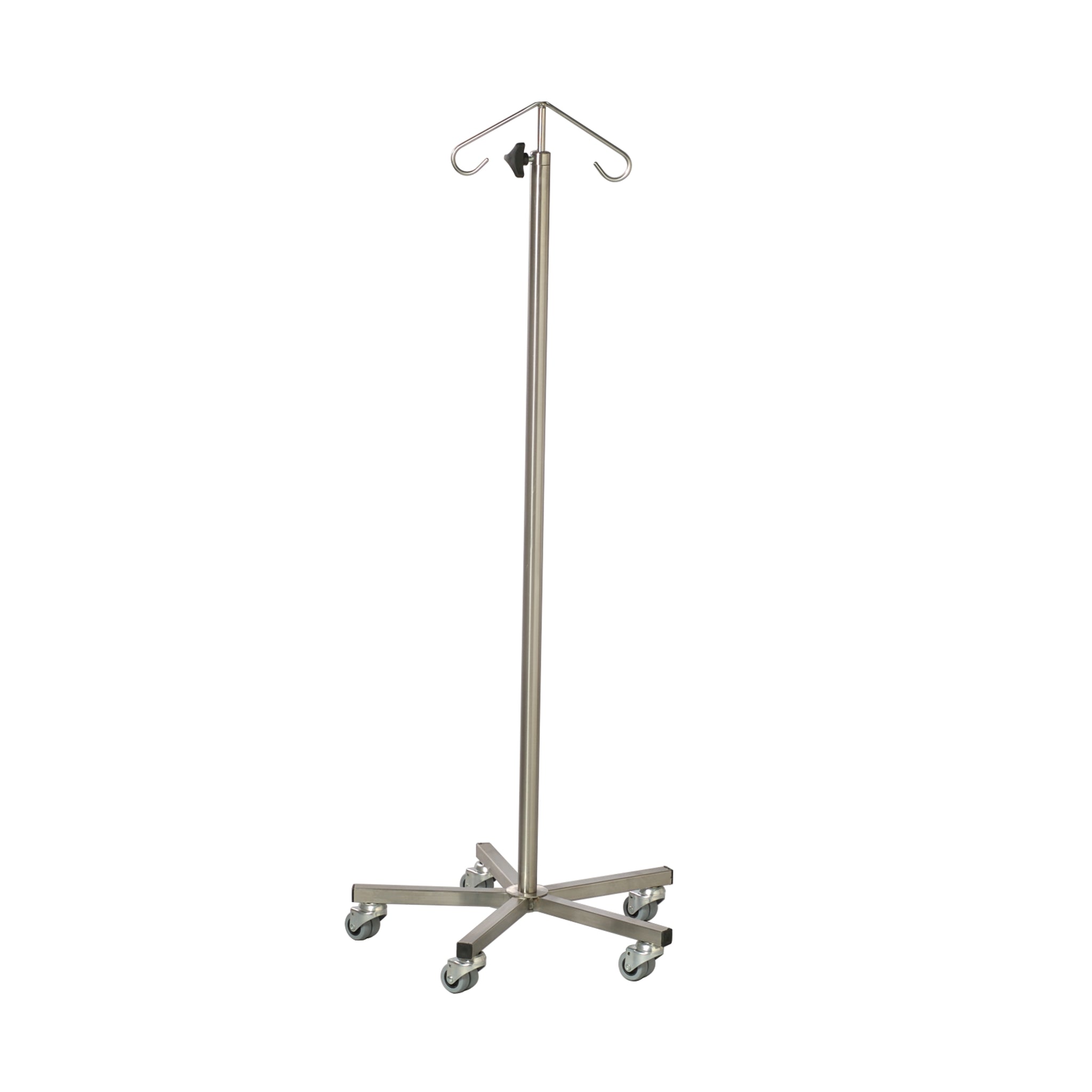 IV POLE/STAND HEAVY S/STEEL BASE - 2 PRONG POLE