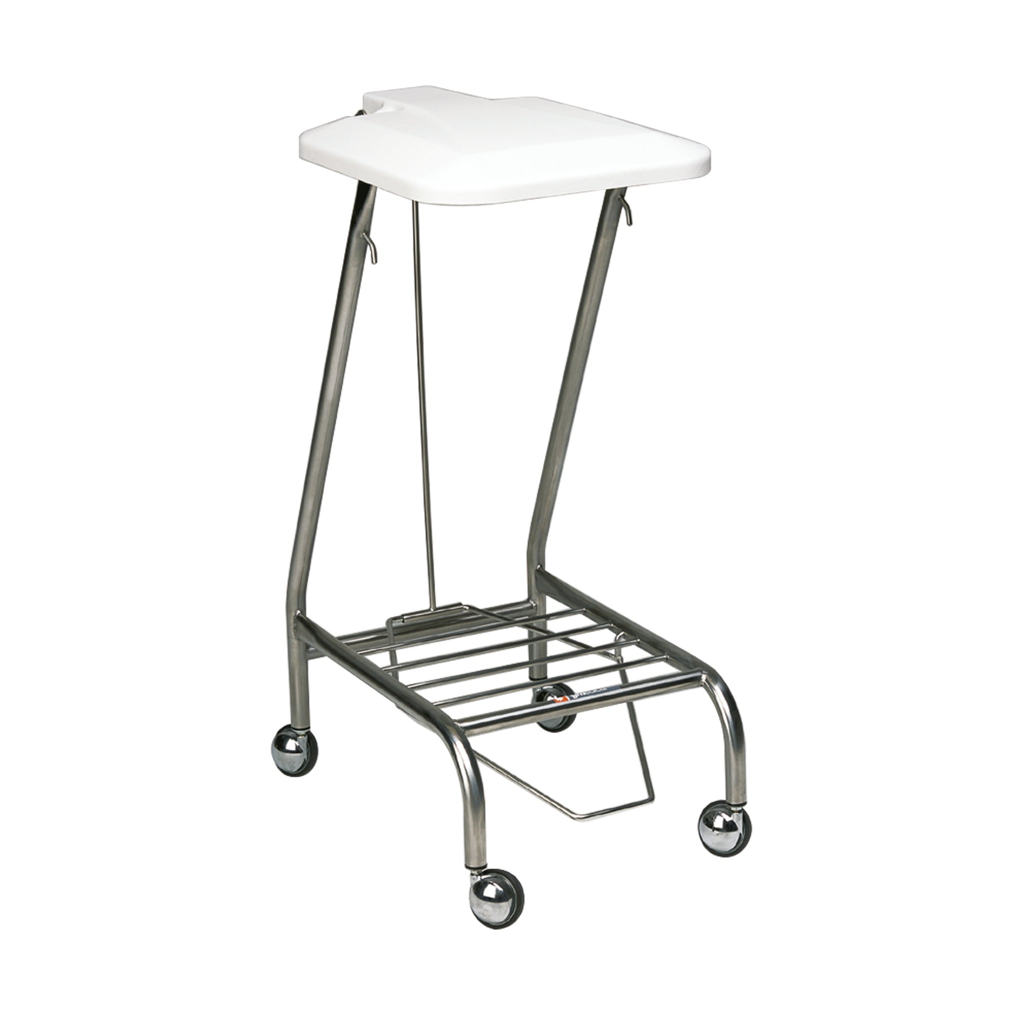 LINEN COLLECTION TROLLEY - SINGLE - WITH FOOT OPERATED PVC LID