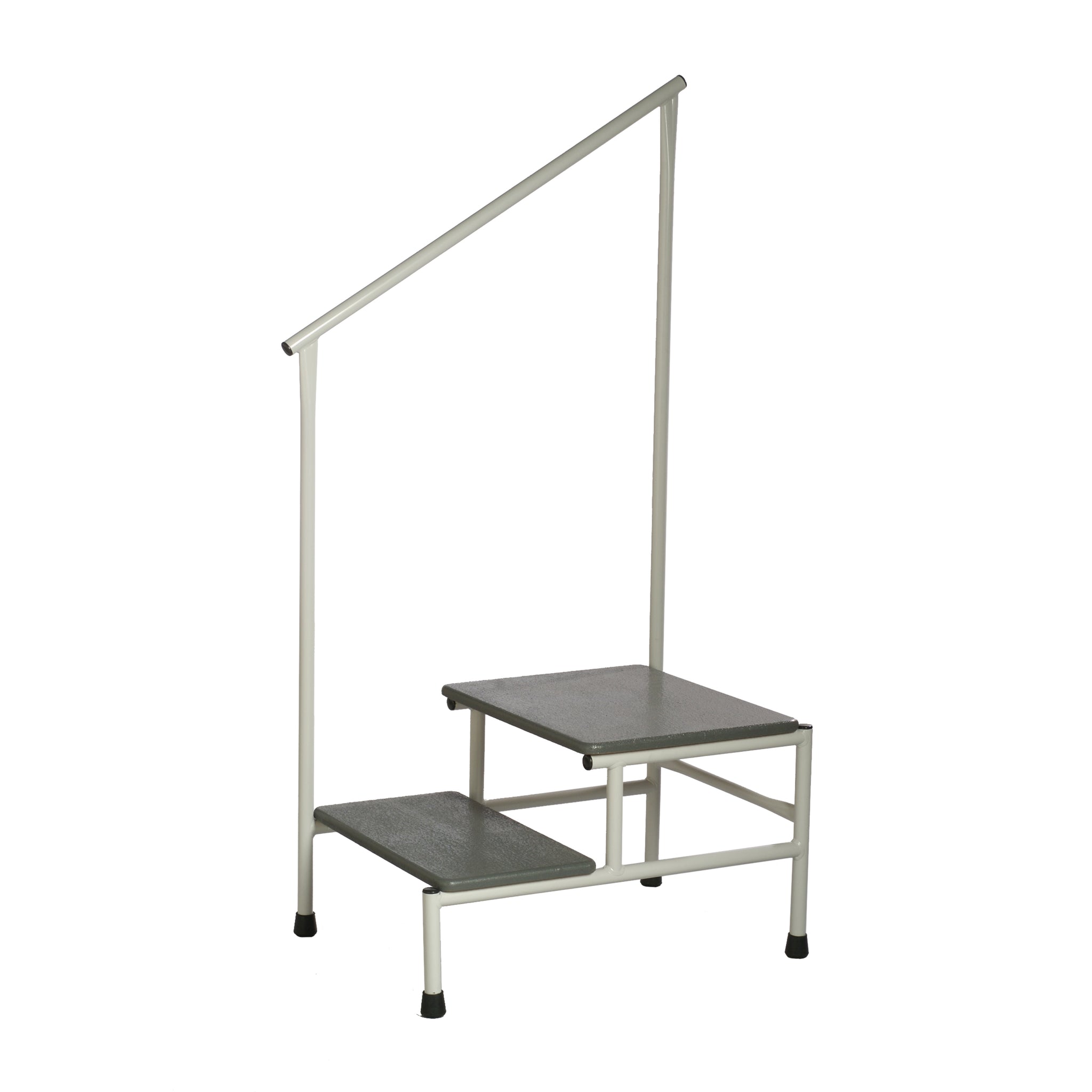 STOOL TWO STEP - EPOXY FRAME - RUBBER NON SLIP TREAD - LEFT RAIL