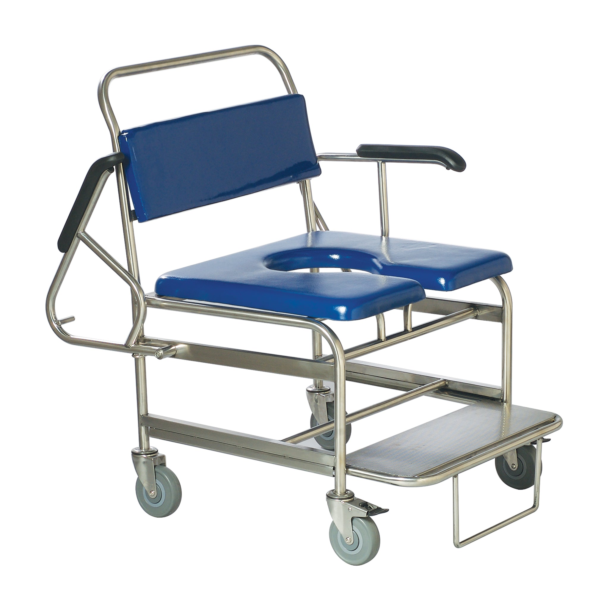 (AX435-KIT) SHOWER CHAIR - BARIATRIC - SWING ARMS - COMMODE - FRAME - CAPACITY:- 350KG'S