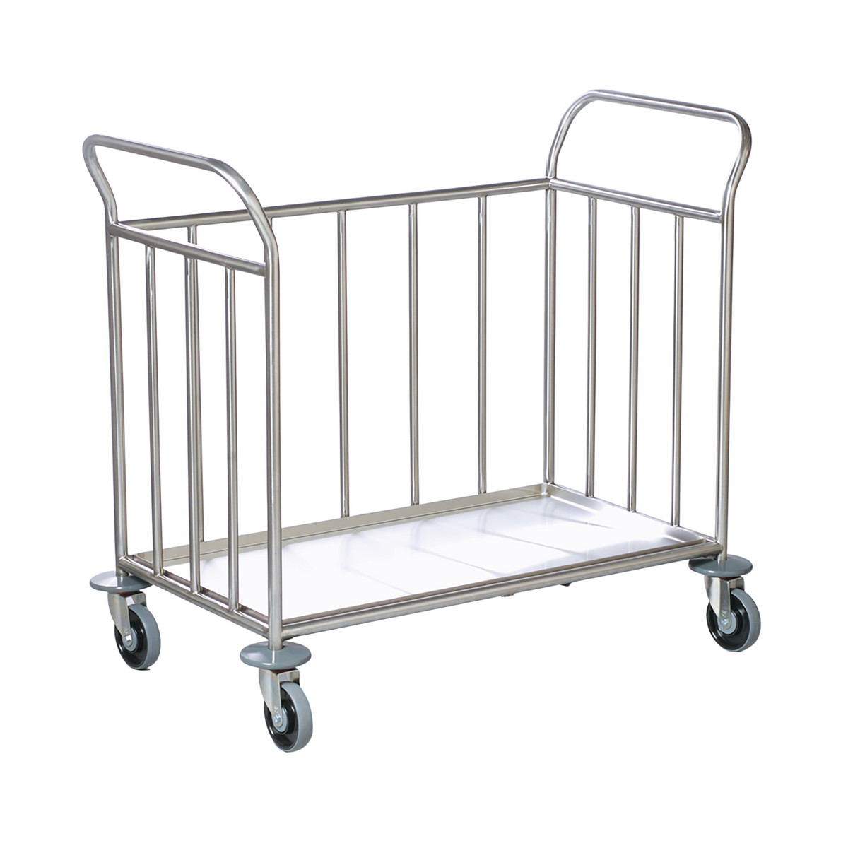 BULK COLLECTION TROLLEY -STAINLESS STEEL 2 BRAKE & 2 PLAIN CASTORS ...