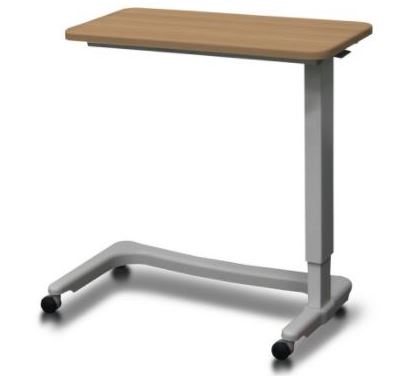 Fixed Top Overbed Table- Assisted Lift Height, Ash White - 2