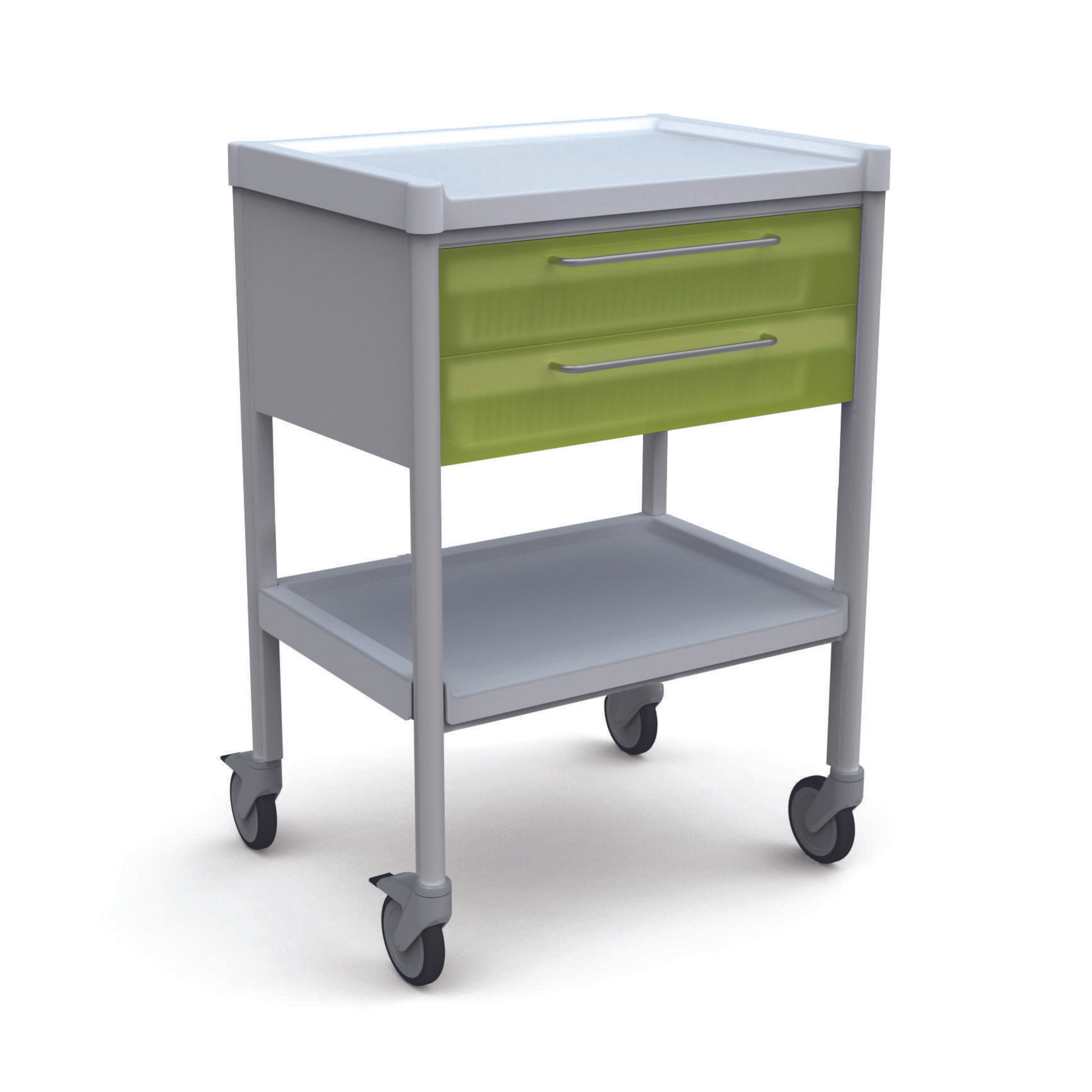 SPECTRA CART 700x500x1000mmH, TWO DRAWER - GREEN