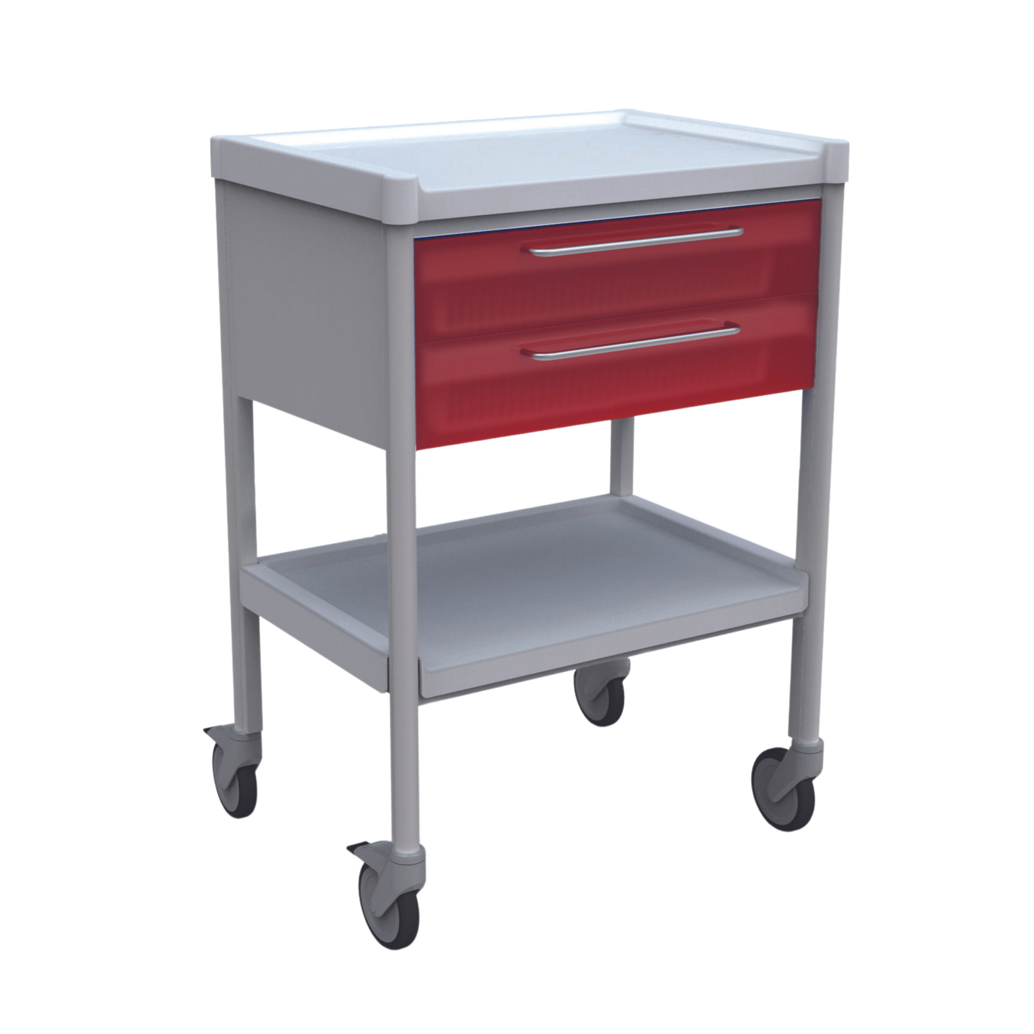 SPECTRA CART 700x500x1000mmH, TWO DRAWER - RED