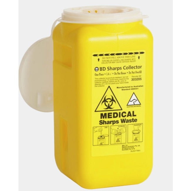 Sharps Container One-Piece 1.4 Litre