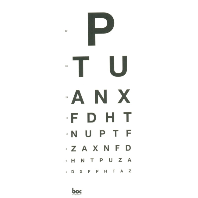 Eye Chart Direct 3m 'PTU 'TXU'