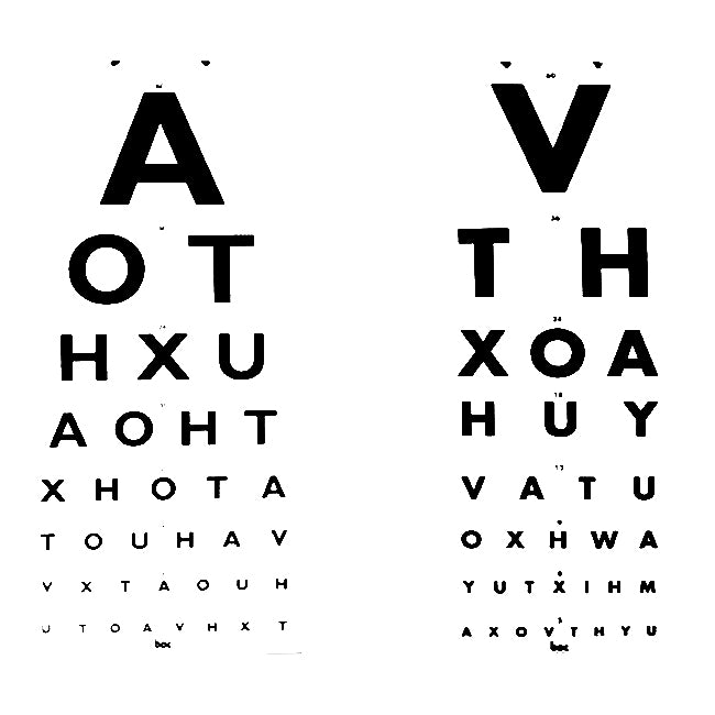 Eye Chart 6m 'AOT' Universal