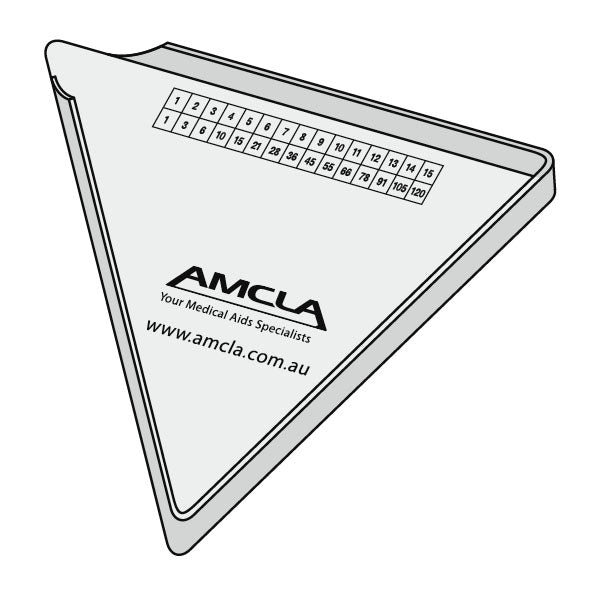 TRIANGULAR PILL COUNTER TRAY