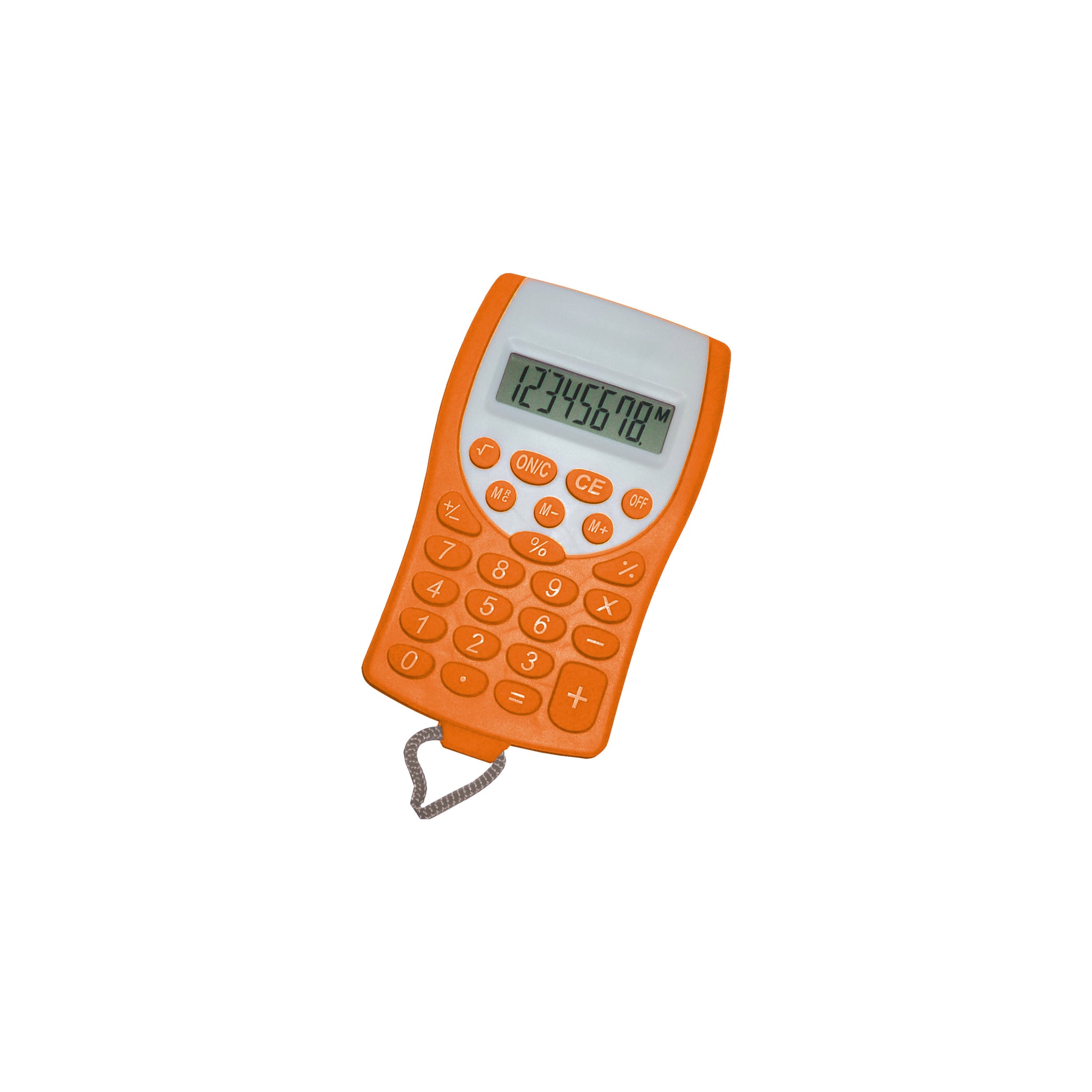 CALCULATOR ON LANYARD- ORANGE
