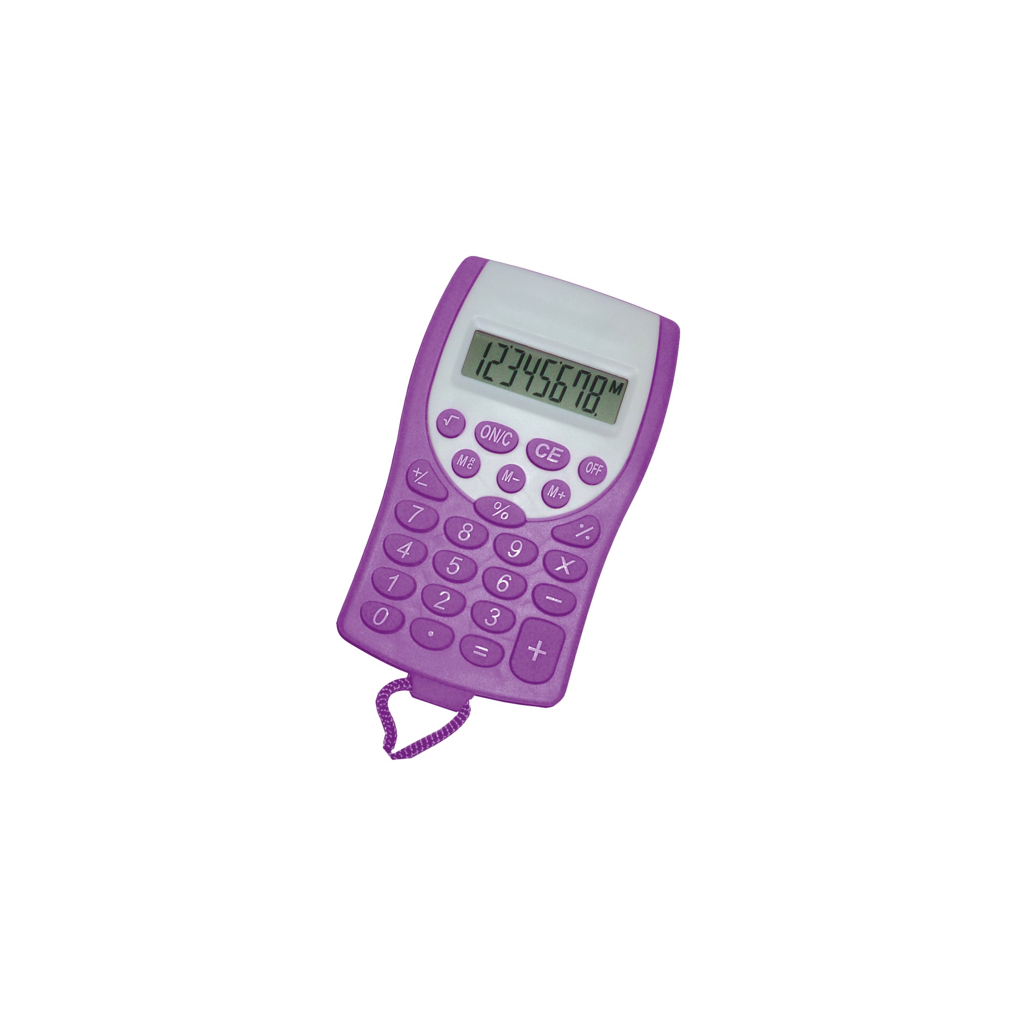 CALCULATOR ON LANYARD- PURPLE