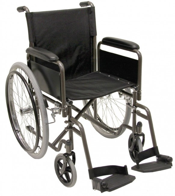 STANDARD WHEELCHAIR 24" SOLID REAR TYRE SEAT 18 /16 INCH - 120 KG