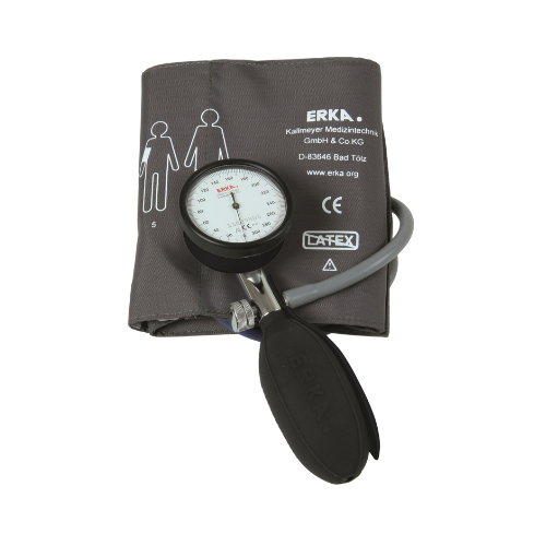 ERKA KOBOLD ANEROID SPHYGMOMANOMETER VELCRO CUFF- ADULT, BLACK