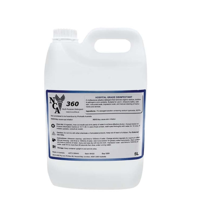 NCA360 5 LITRE ULTRASONIC CLEANING DETERGENT
