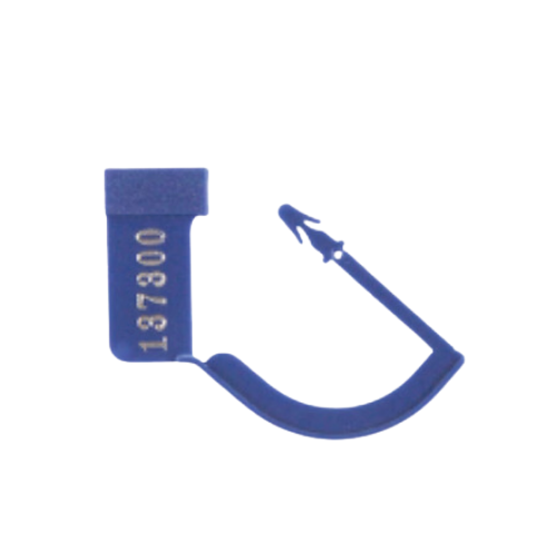 Security Seal With Number Made Of Plastic - Blue, 100 pcs