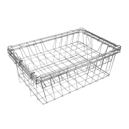 Spri Basket, Double Frame With Folding Handle - 585 x 395 x 100 MM