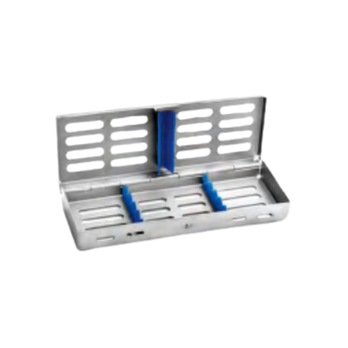 Tray With Silicone Fixation System, Holds 5 Instruments - 186 x 72 x 24 MM