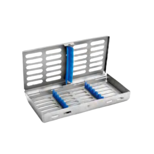 Tray With Silicone Fixation System, Holds 7 Instruments - 186 x 99 x 24 MM