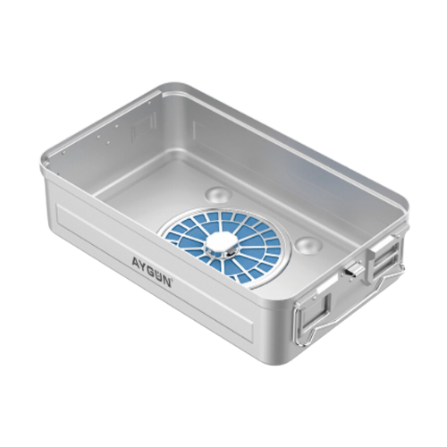 3/4 Quarter Size Plasma Low Temperature Sterilization Container - Perforated, 475 x 272 x 96 MM