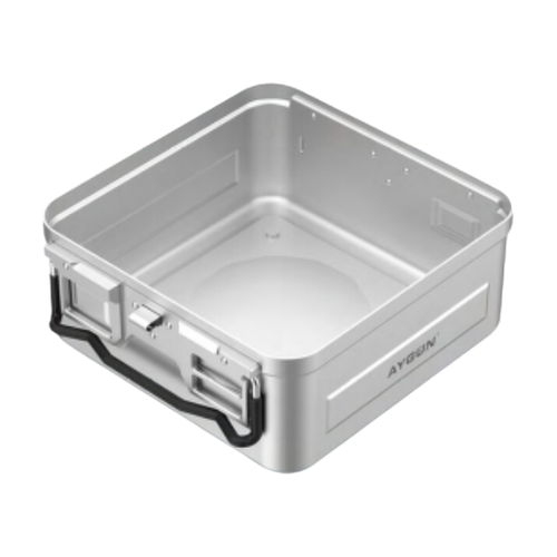 1/2 Half Size B3 Barrier BIO-STOP Aluminium System Sterilization Container - With System, 310 x 272 x 110 MM