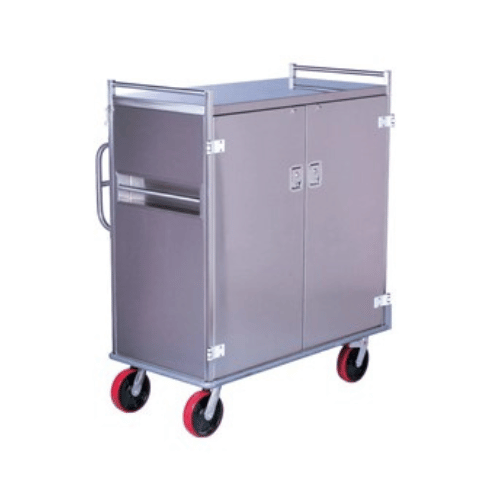 List Cart, Stainless steel, 2 Hinged Doors/Internal Adjustable - 200 x 600 x 1430 mm