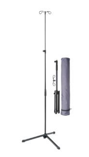 FOLDABLE IV POLE BLACK