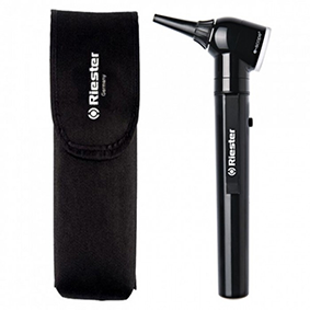 e-scope® otoscope, direct illumination, vacuum 2.7 V, black, in pouch