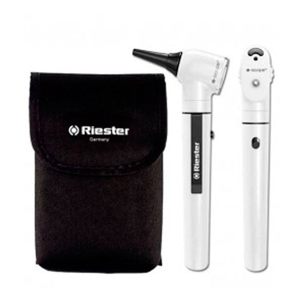 e-scope® otoscope, direct illumination/ophthalmoscope, vacuum 2.7V, white, in pouch