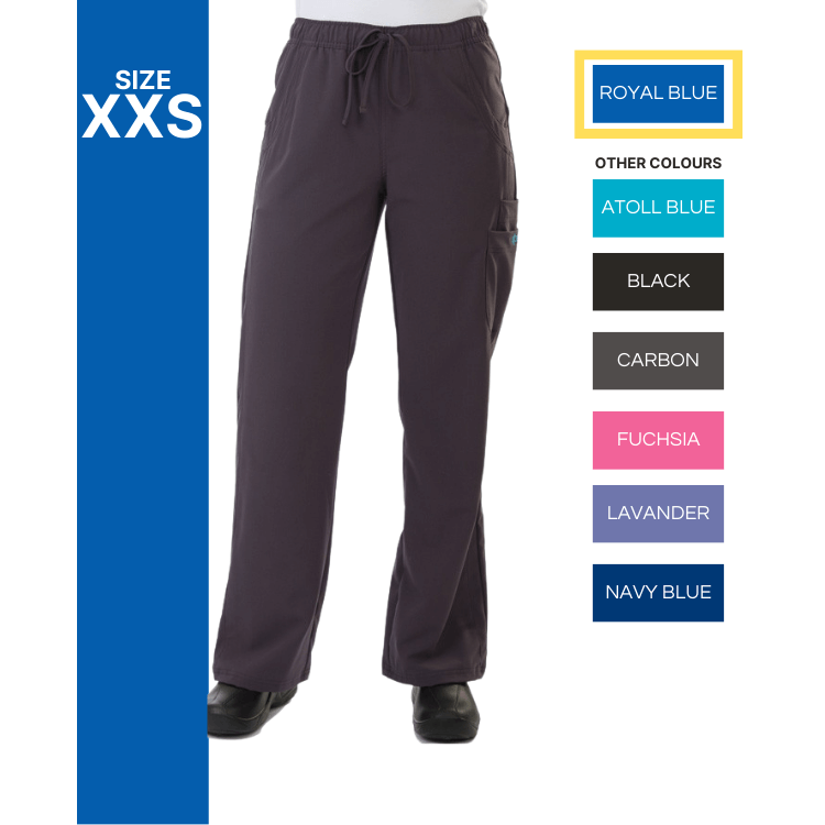 610 Excel 4-Way Stretch Scrub Pant- Royal Blue, XXS