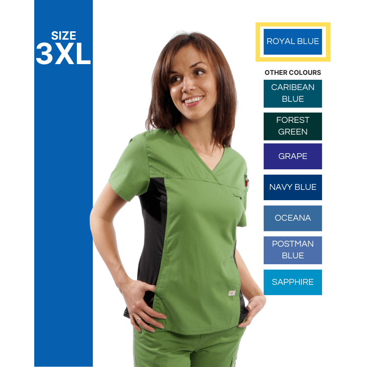 888 Body Flex Top- Royal Blue, 3XL