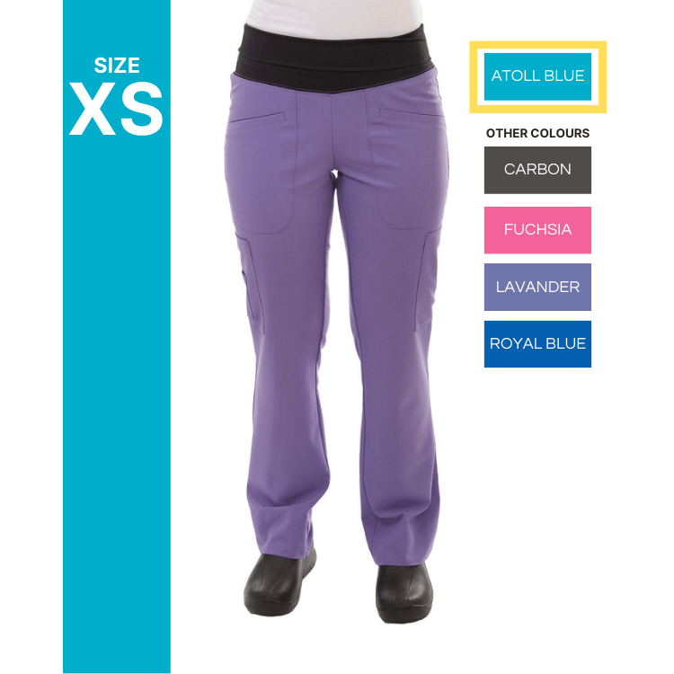 985 Excel 4-Way Stretch Fitted Pant- Atoll Blue, Extra Small